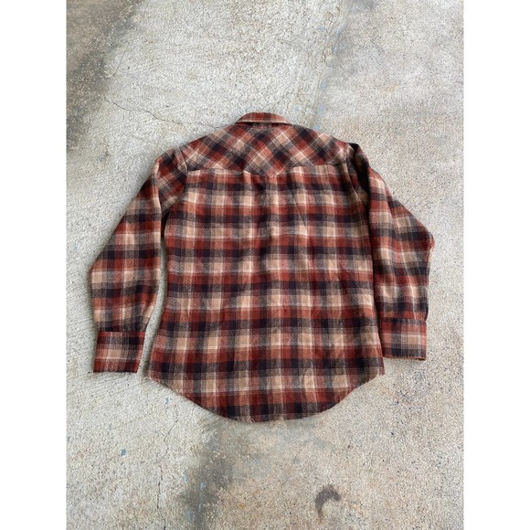 Vintage 80’s Rugged Wrangler Style Western Flannel Shirt - Picture 7 of 11